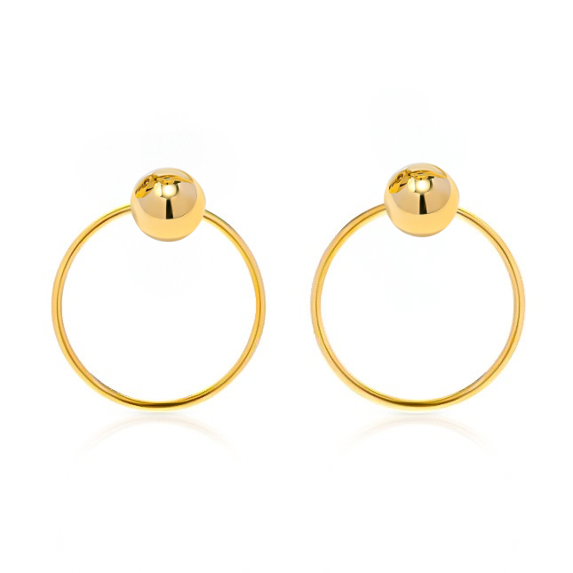 Ball Hoop Earrings