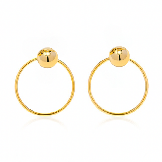 Ball Hoop Earrings