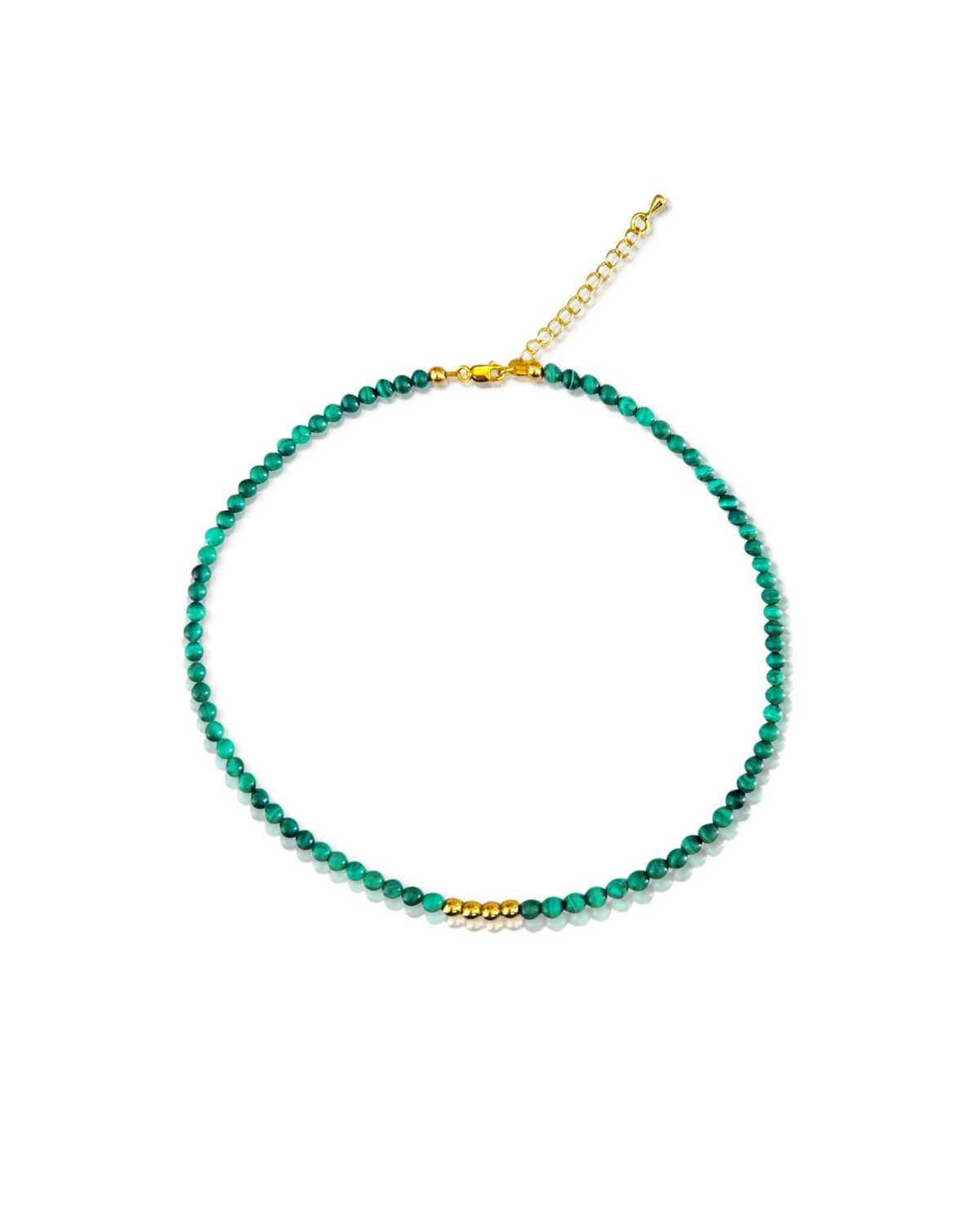 Malachite & Gold Bead Choker