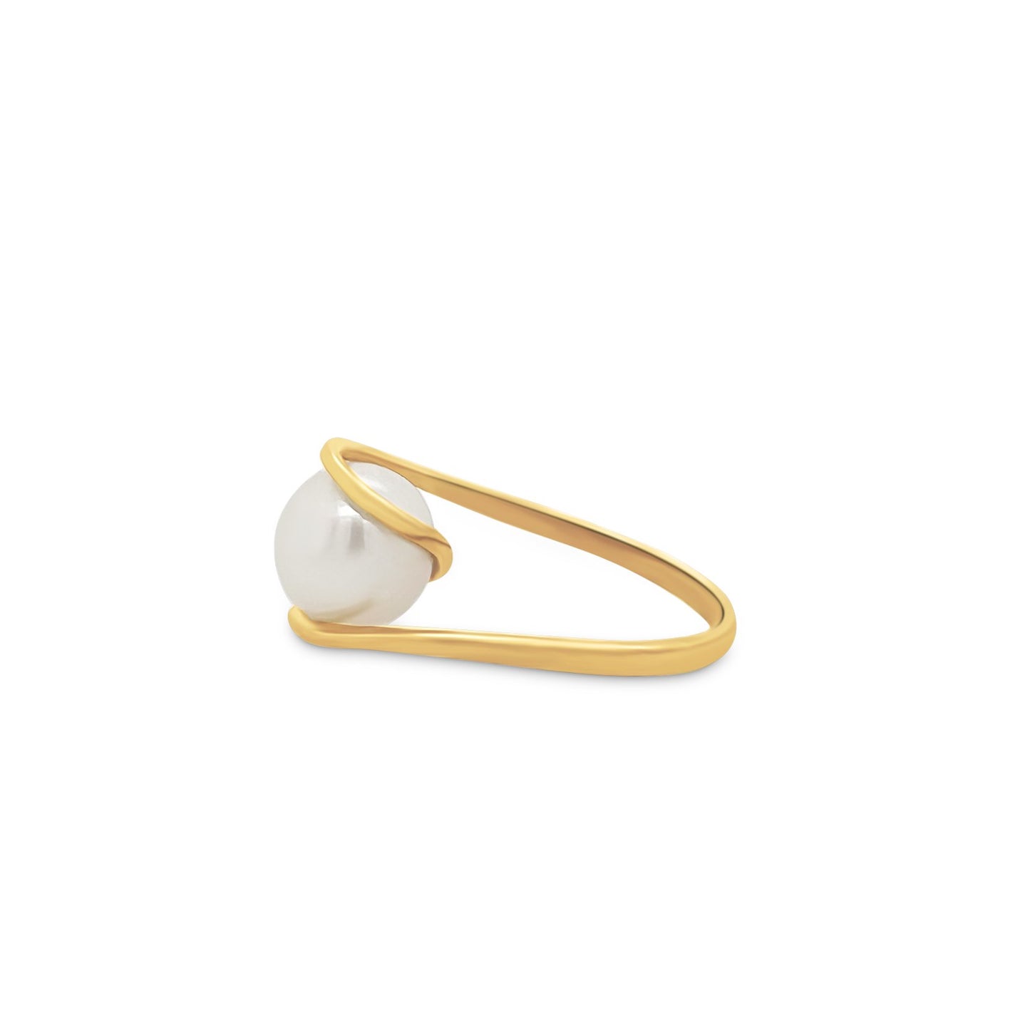 14K Gold & Pearl Swirl Ring