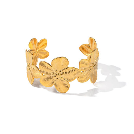 Chic Flower Cuff Bracelet