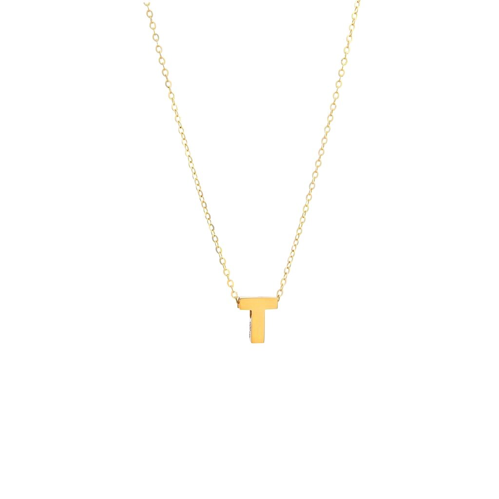 14k Gold Initial Necklace