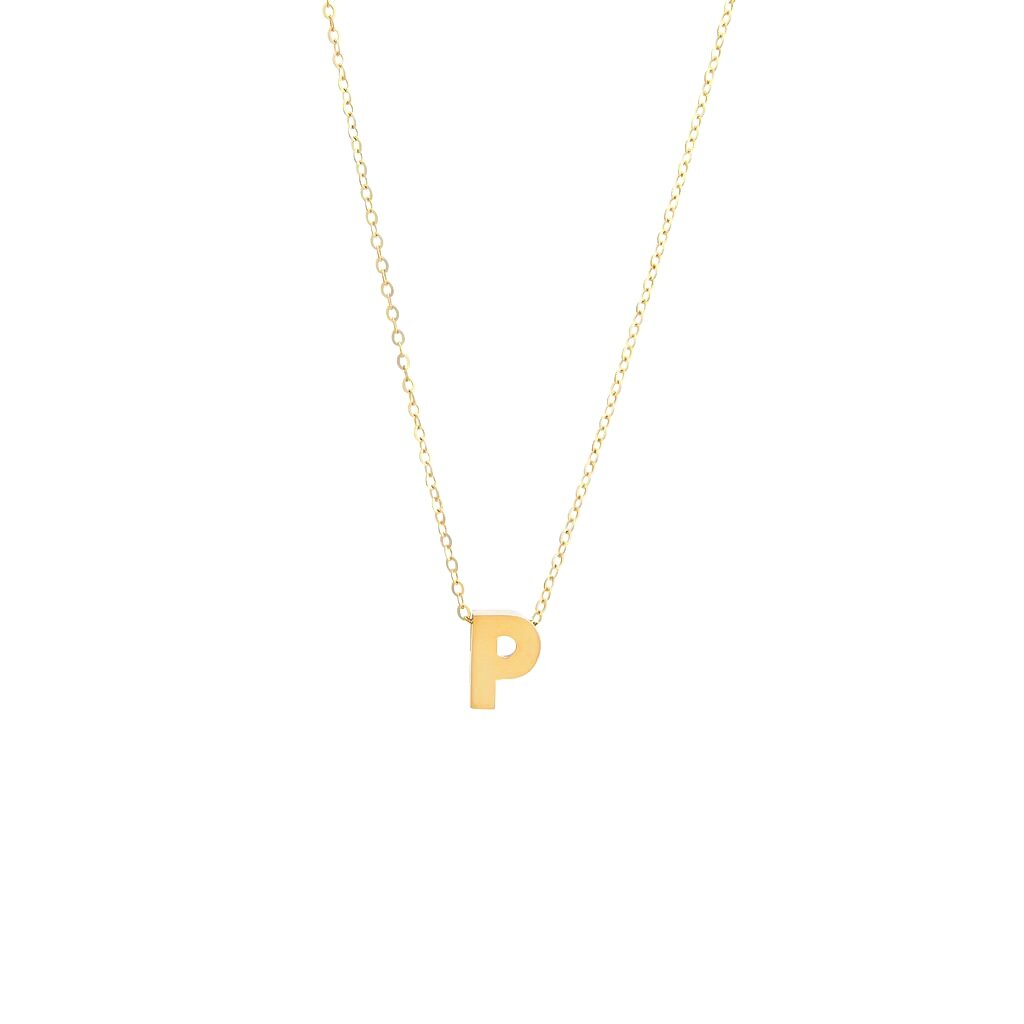 14k Gold Initial Necklace