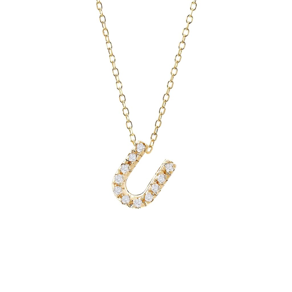 Diamond Initial Necklace in 14k Gold