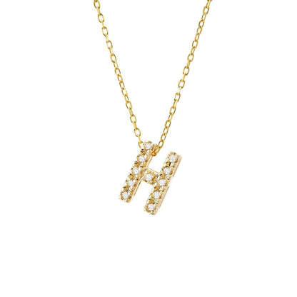 Diamond Initial Necklace in 14k Gold