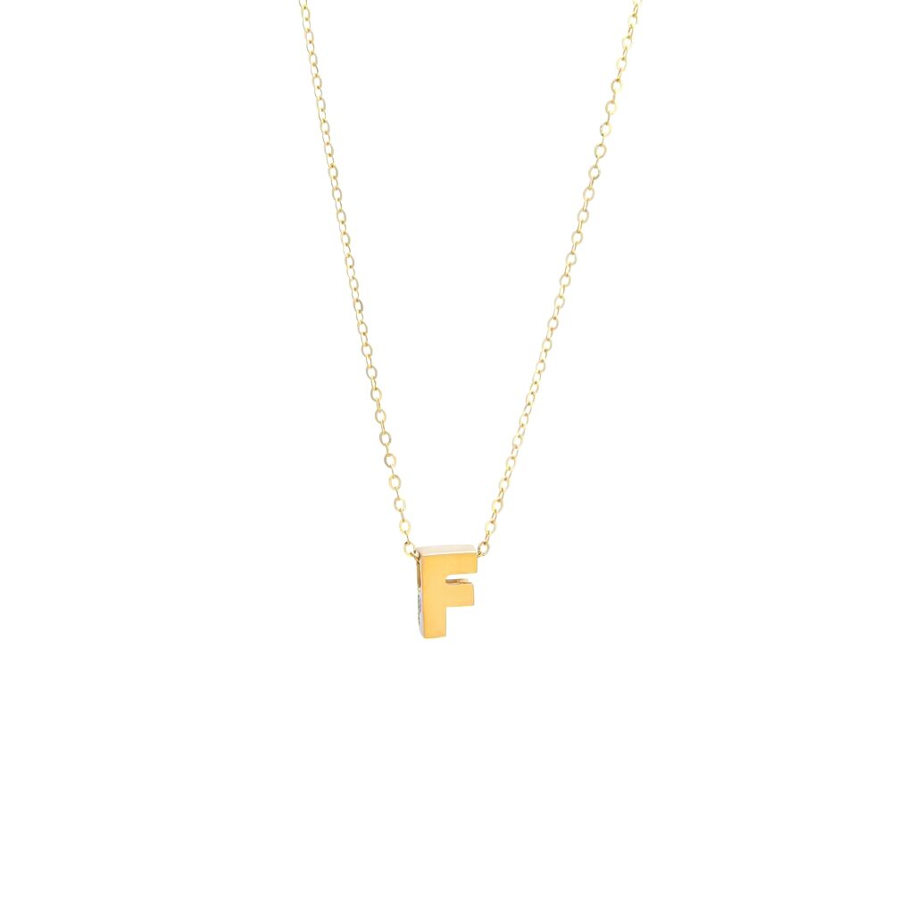 14k Gold Initial Necklace