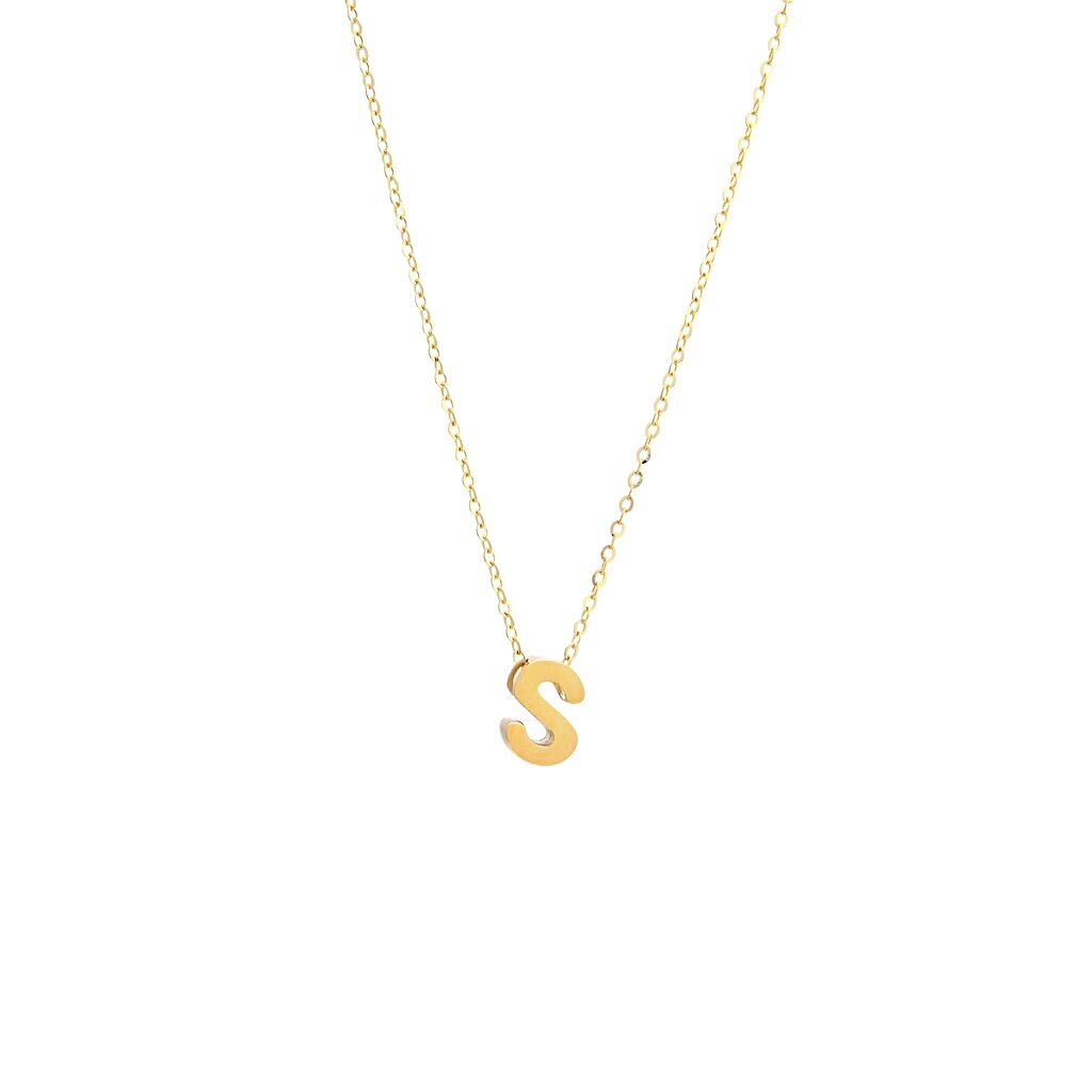 14k Gold Initial Necklace