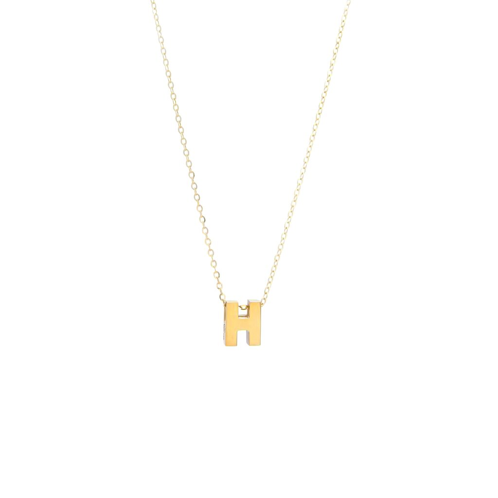 14k Gold Initial Necklace