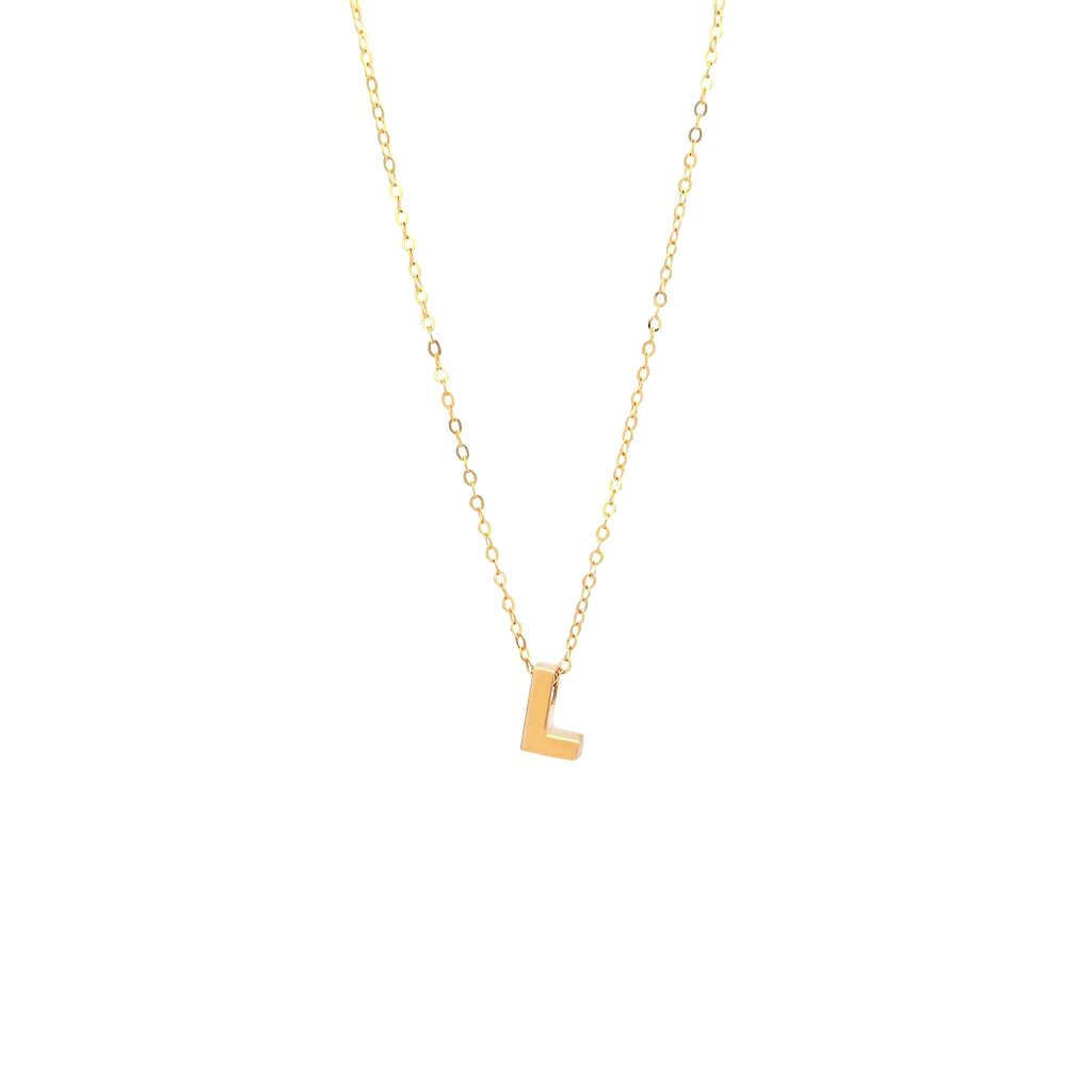 14k Gold Initial Necklace