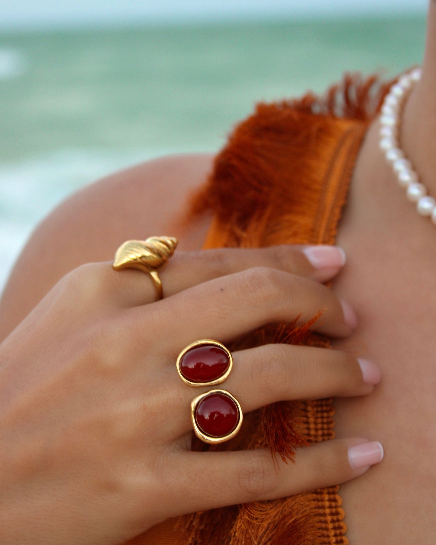 Red Jasper Open Ring