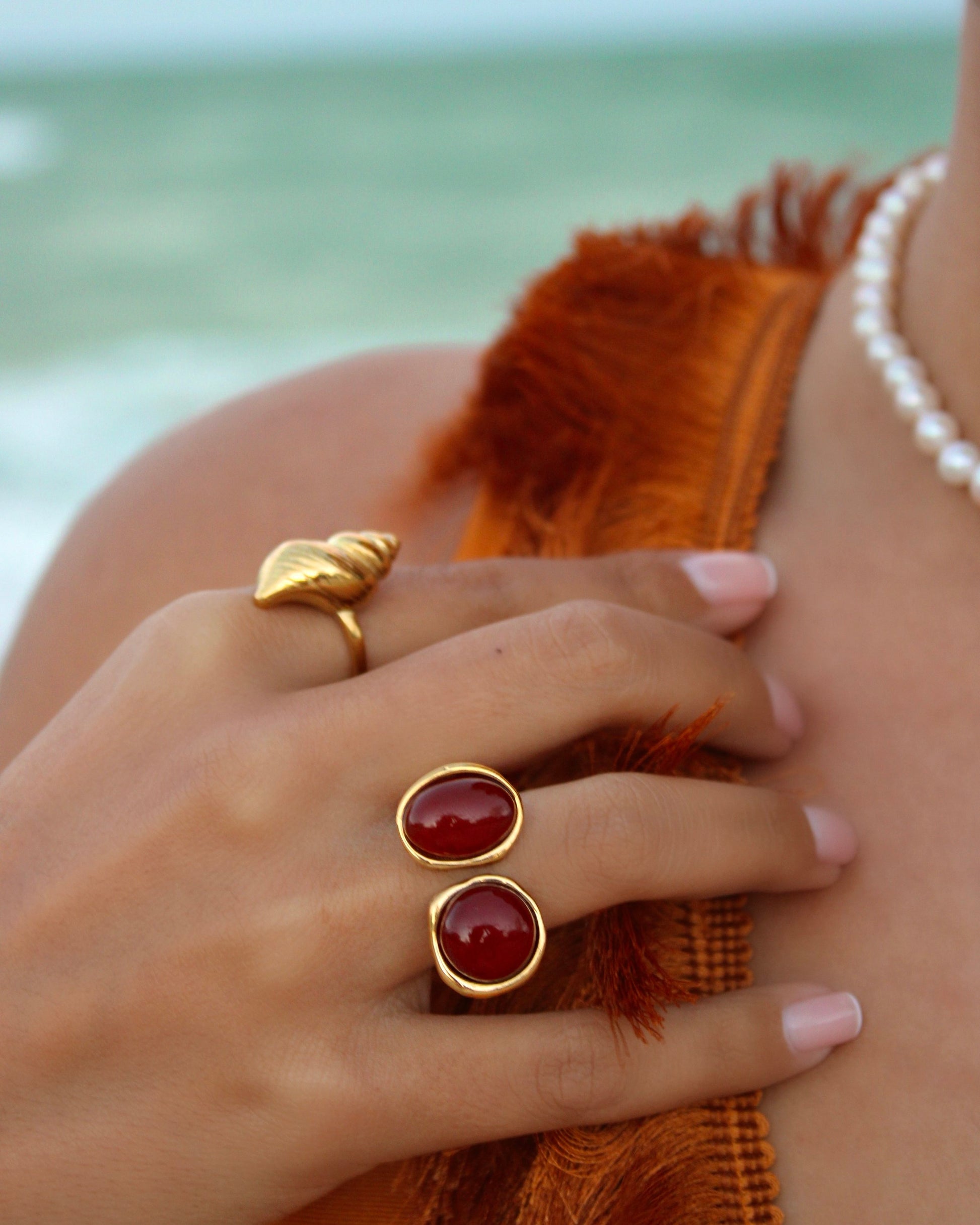 Red Jasper Open Ring