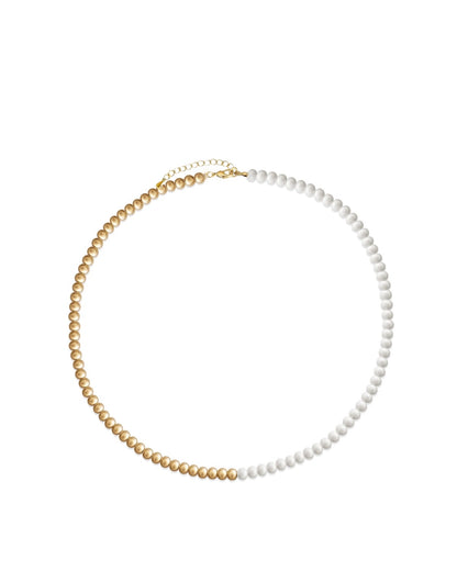 Pearl & Gold Bead Choker