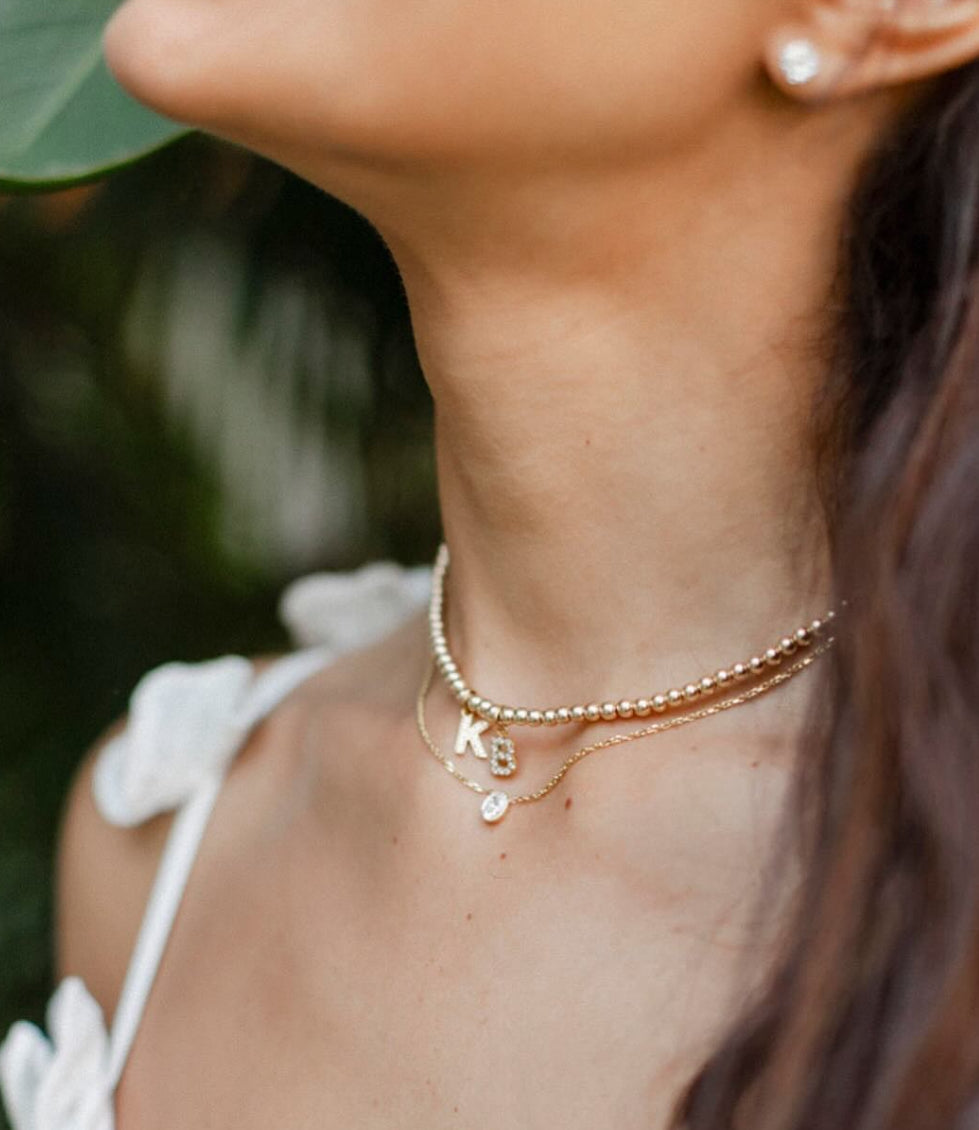 Minimaliste Initial Choker