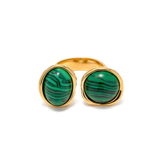 Malachite Open Ring