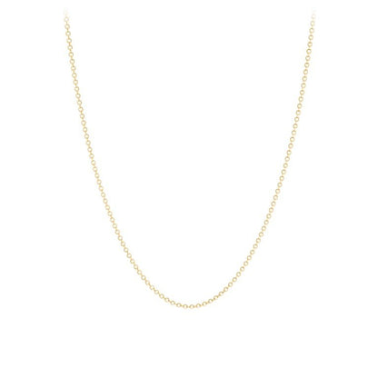 14K Gold Adjustable Cable Pendant Chain