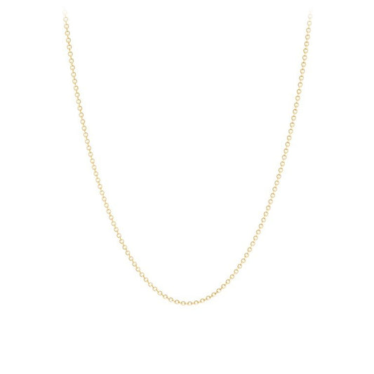 14K Gold Adjustable Cable Pendant Chain