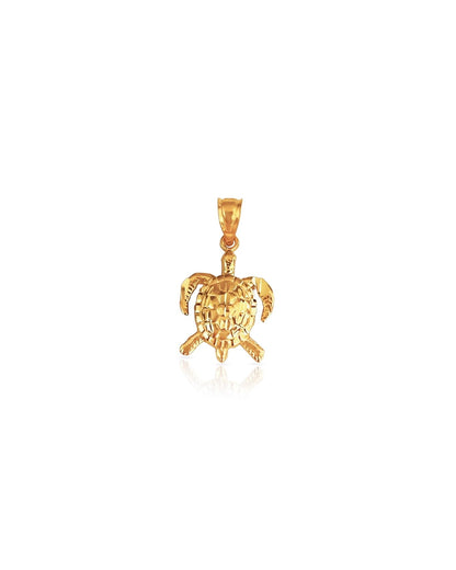 14K Gold Turtle Charm